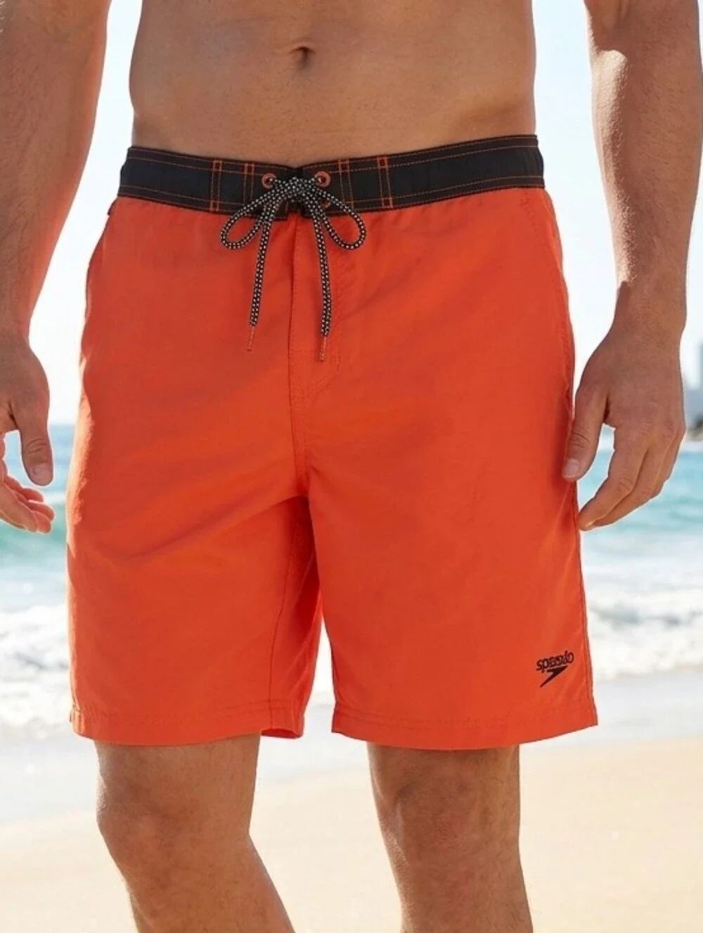 Speedo Marina Volley Swim Trunks Spicy Orange Board Shorts Men’s Large Beach Guy
